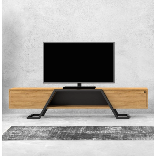 Szafka RTV-76 Drewno Lite Dąb Loft Lakier Rozmiary od 100 cm do 200 cm PREMIUM